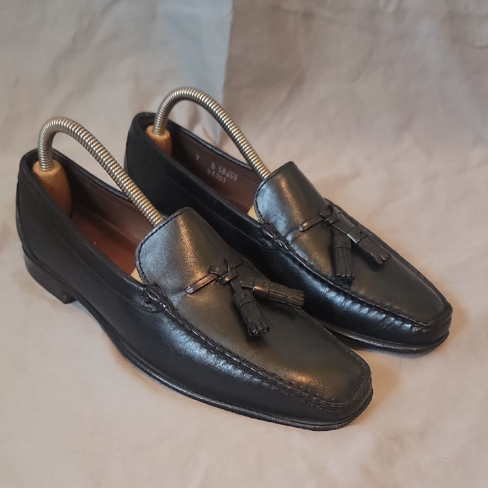 Allen Edmonds Black Leather Slip-On Loafers